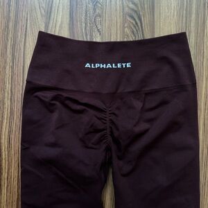 ALPHALETE Maroon Burgundy Butt Scrunch Leggings Size XS
